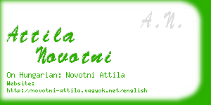 attila novotni business card